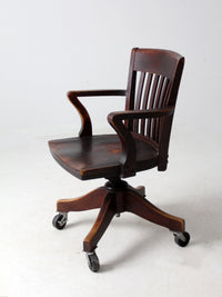antique Johnson Chair Co swivel desk chair