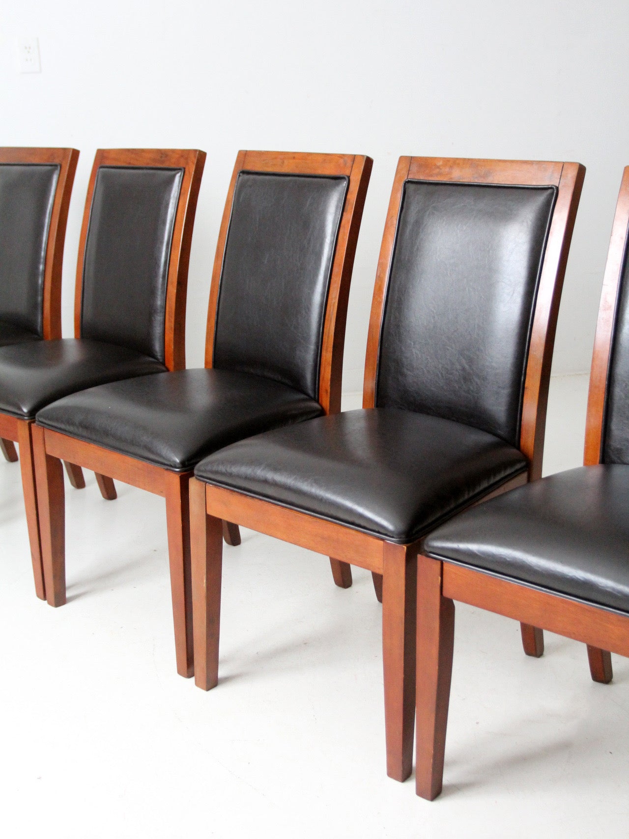 late 20th century transitional upholstered dining chairs, set of 6