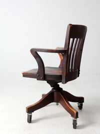 antique Johnson Chair Co swivel desk chair