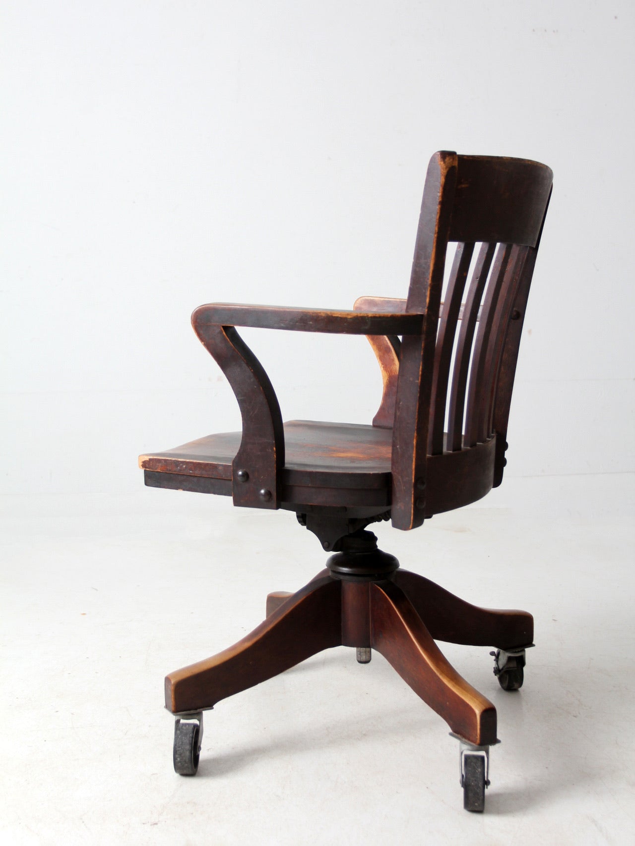 antique Johnson Chair Co swivel desk chair