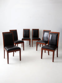 late 20th century transitional upholstered dining chairs, set of 6