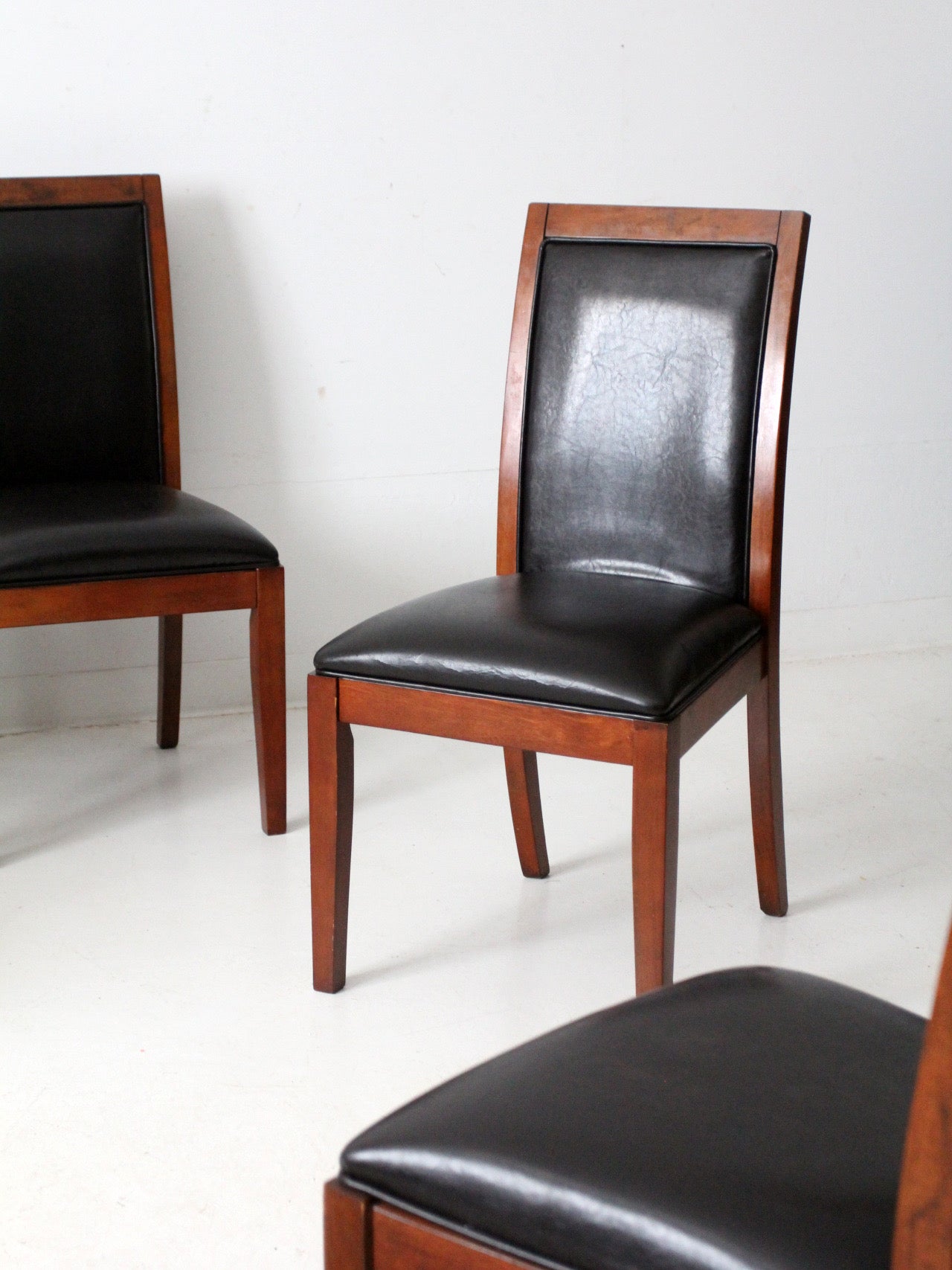 late 20th century transitional upholstered dining chairs, set of 6