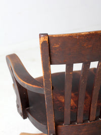 antique Johnson Chair Co swivel desk chair