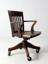 antique Johnson Chair Co swivel desk chair
