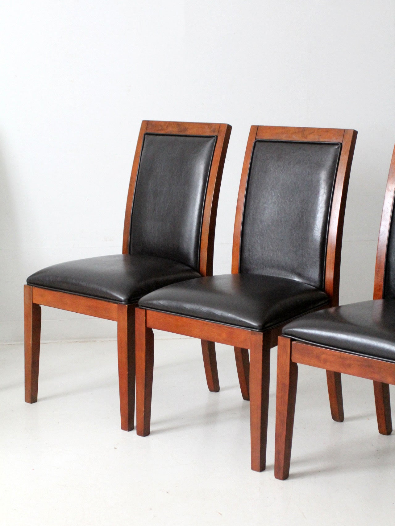 late 20th century transitional upholstered dining chairs, set of 6