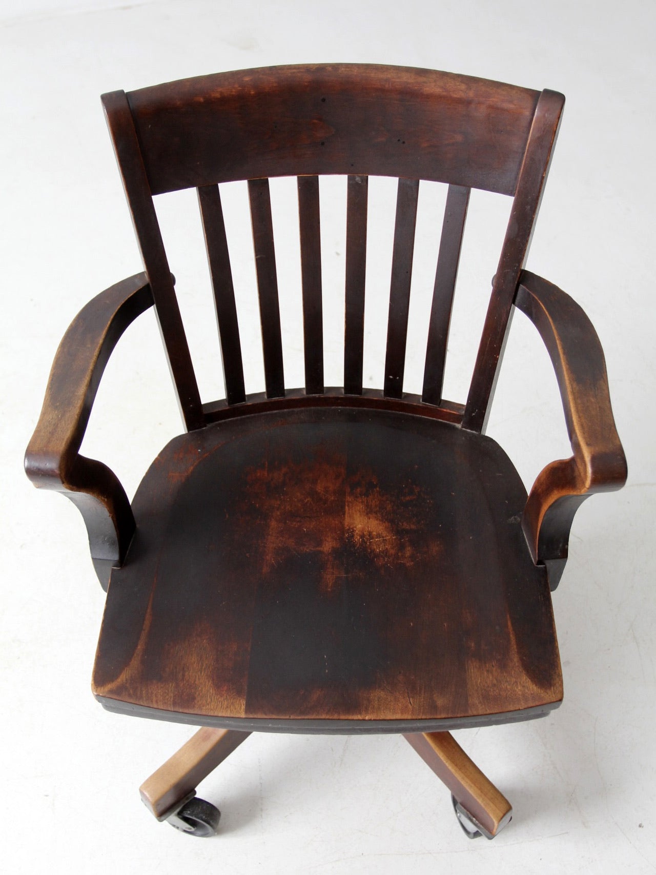 antique Johnson Chair Co swivel desk chair