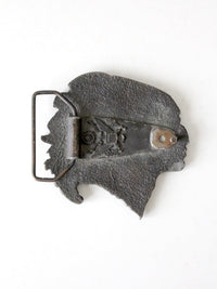 vintage 1970s Native American chief Western belt buckle