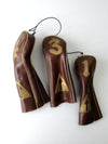 vintage leather golf club covers