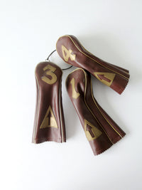 vintage leather golf club covers