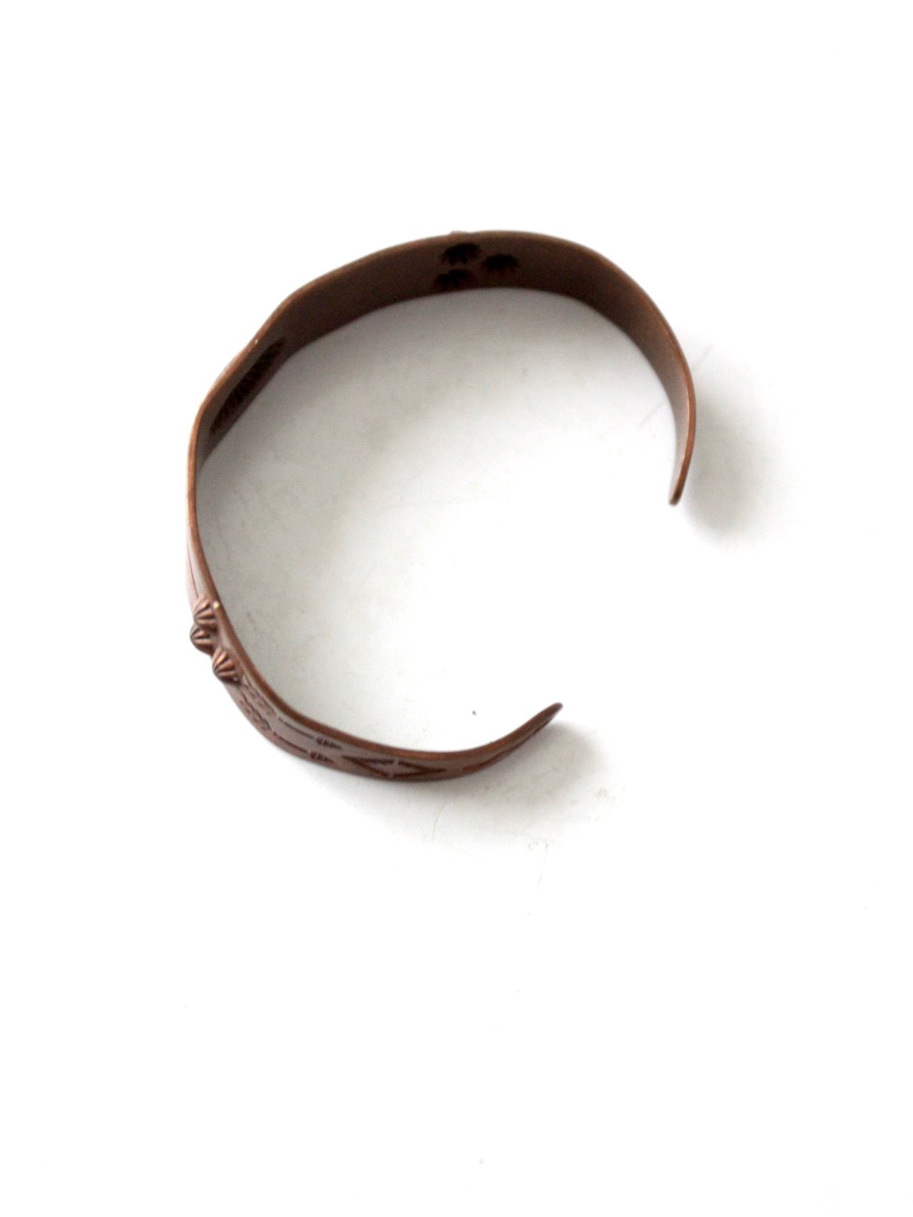vintage stamped copper Southwestern cuff