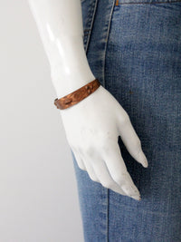 vintage stamped copper Southwestern cuff