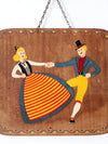 vintage hand-painted folk art wall art