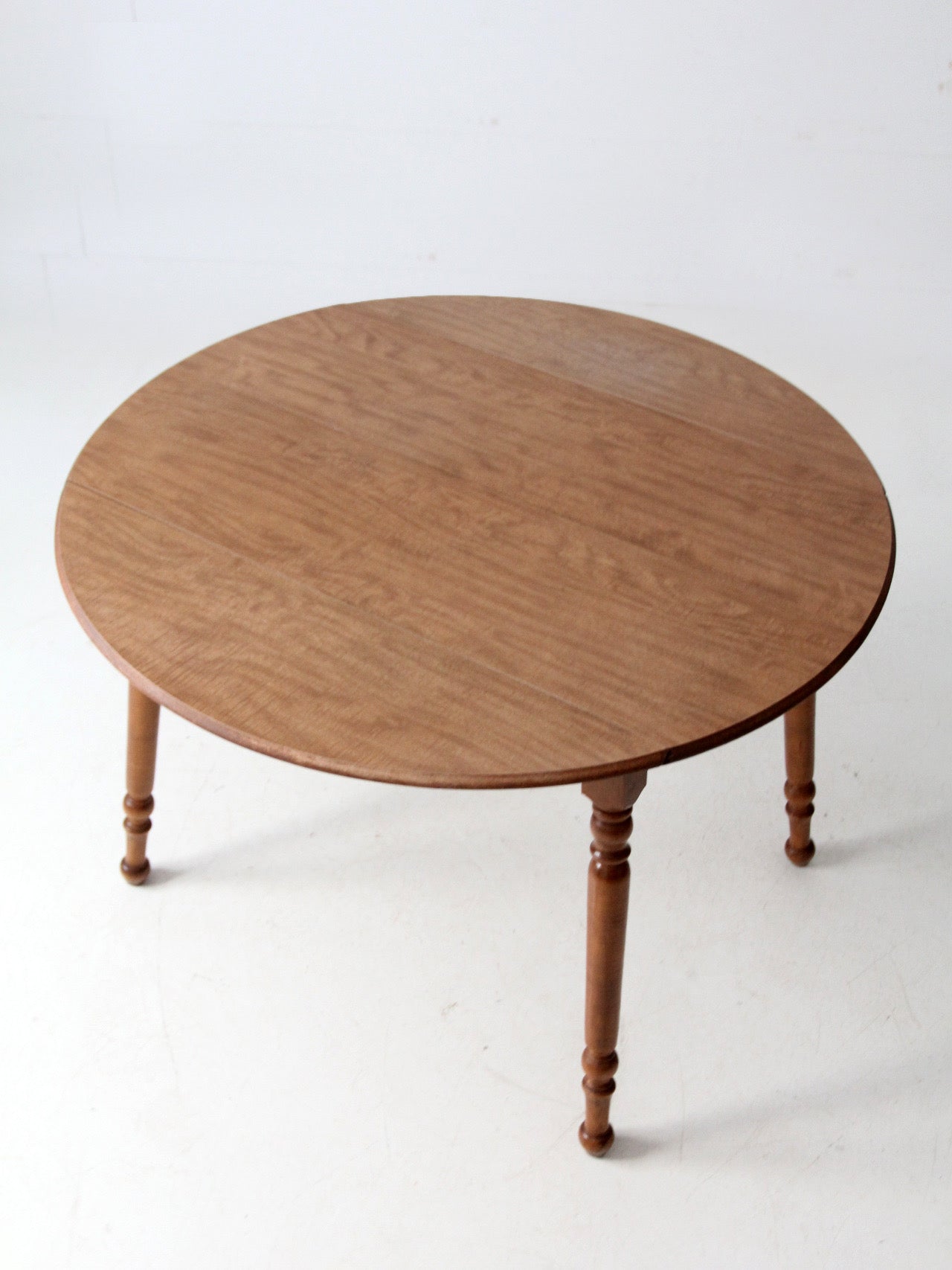 mid-century Dearborn Co drop leaf dining table with extensions
