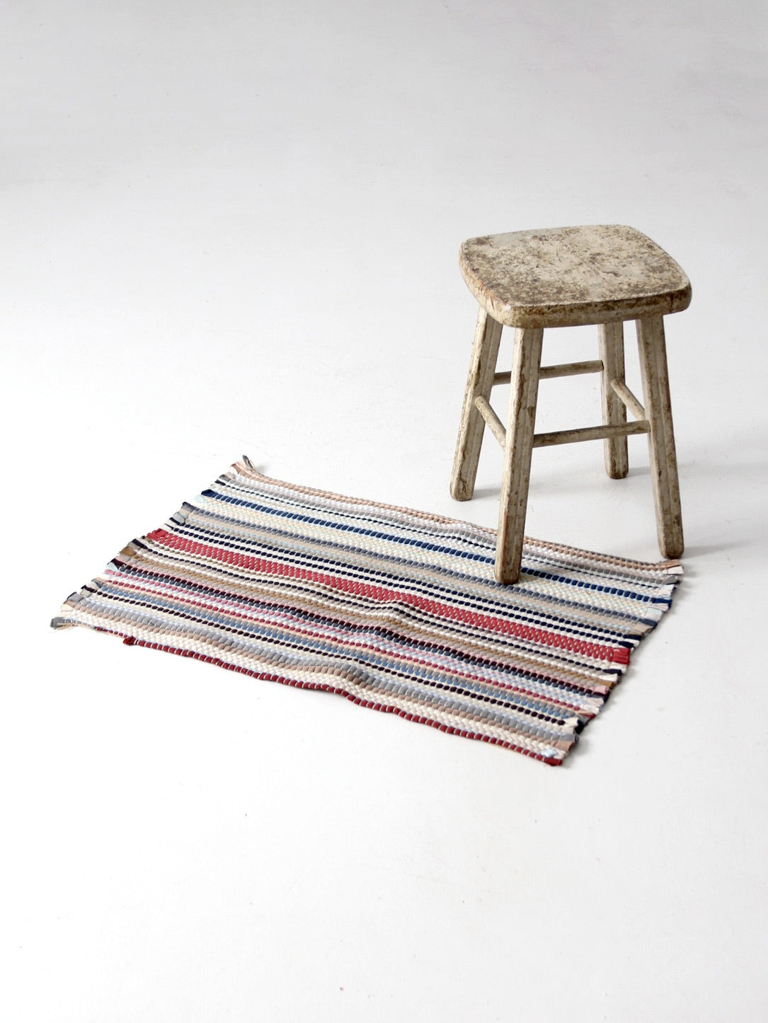 vintage striped rag rug
