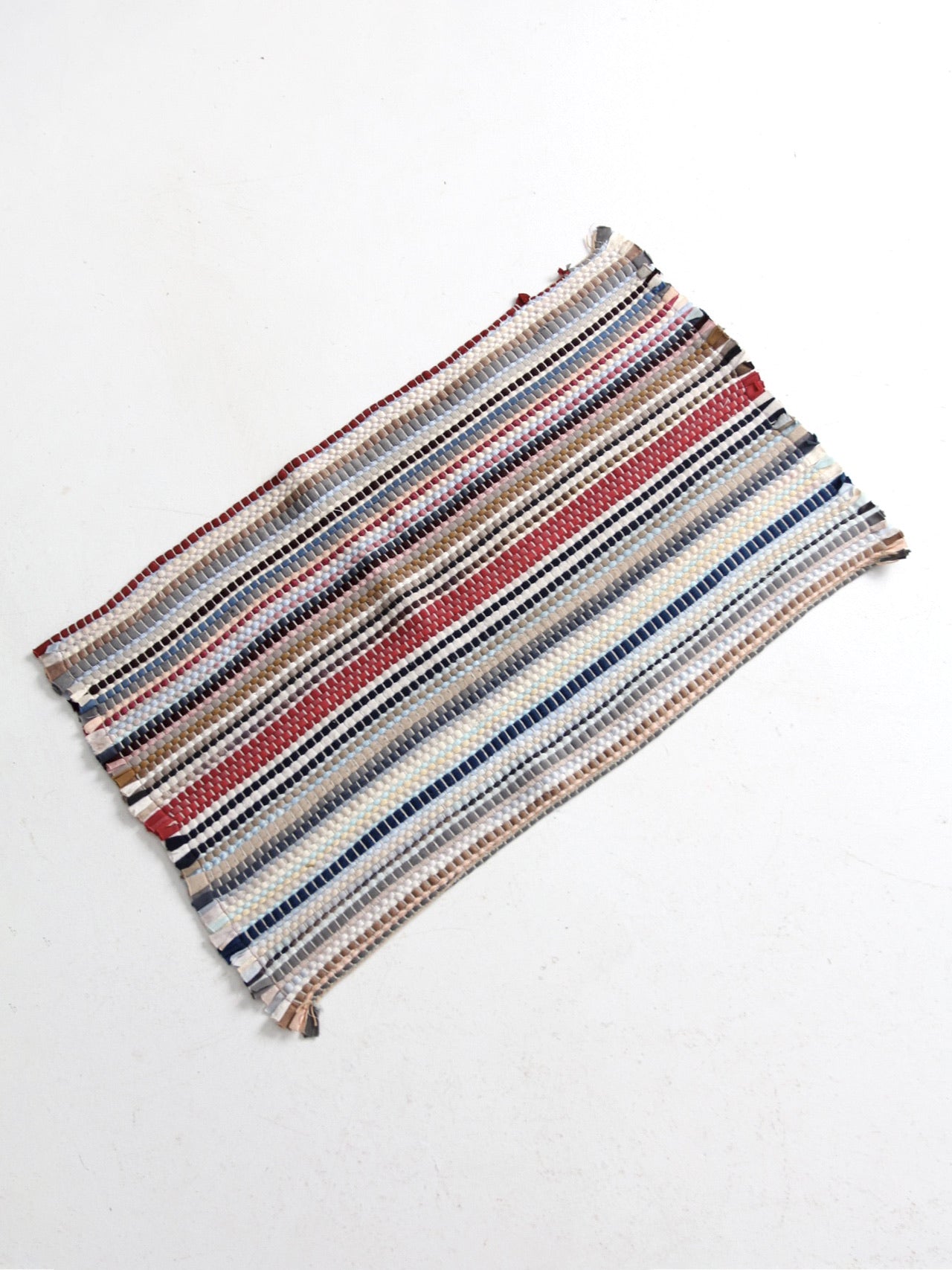 vintage striped rag rug