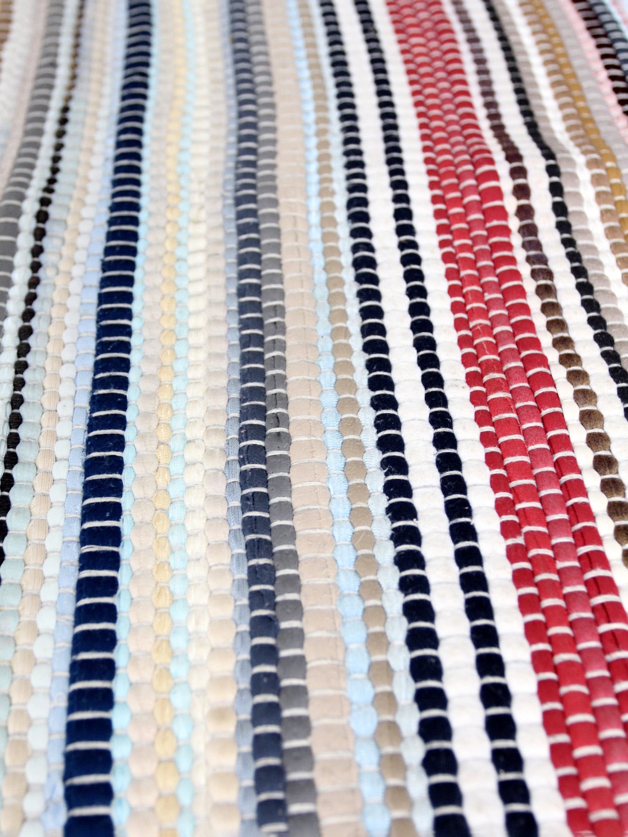 vintage striped rag rug