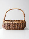 vintage wicker gathering basket