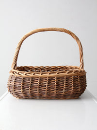vintage wicker gathering basket