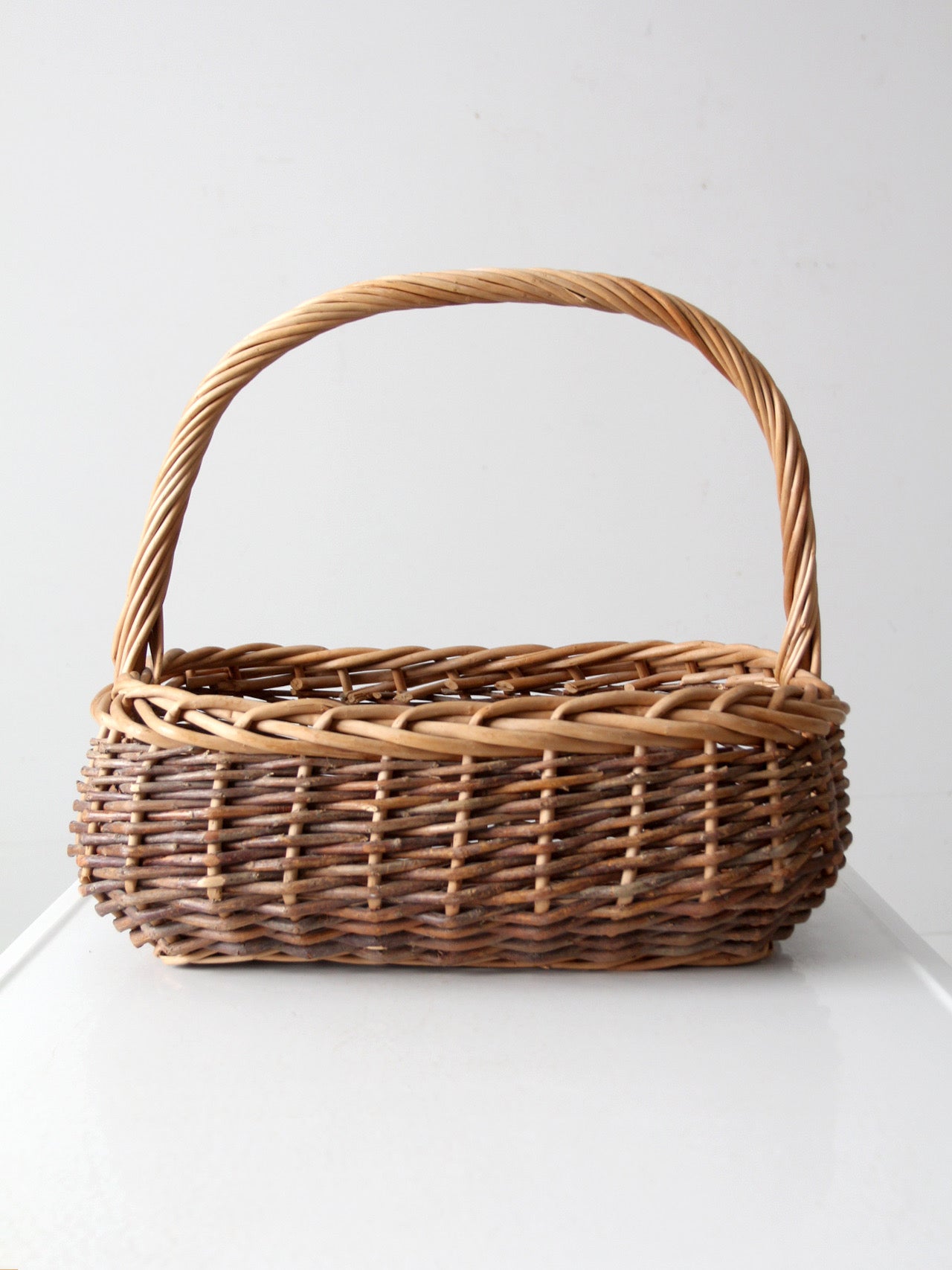 vintage wicker gathering basket