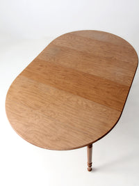 mid-century Dearborn Co drop leaf dining table with extensions