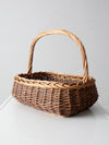vintage wicker gathering basket