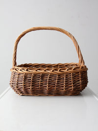 vintage wicker gathering basket