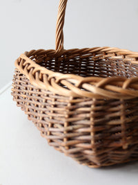 vintage wicker gathering basket