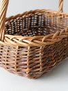 vintage wicker gathering basket