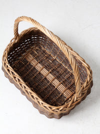 vintage wicker gathering basket
