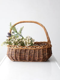 vintage wicker gathering basket