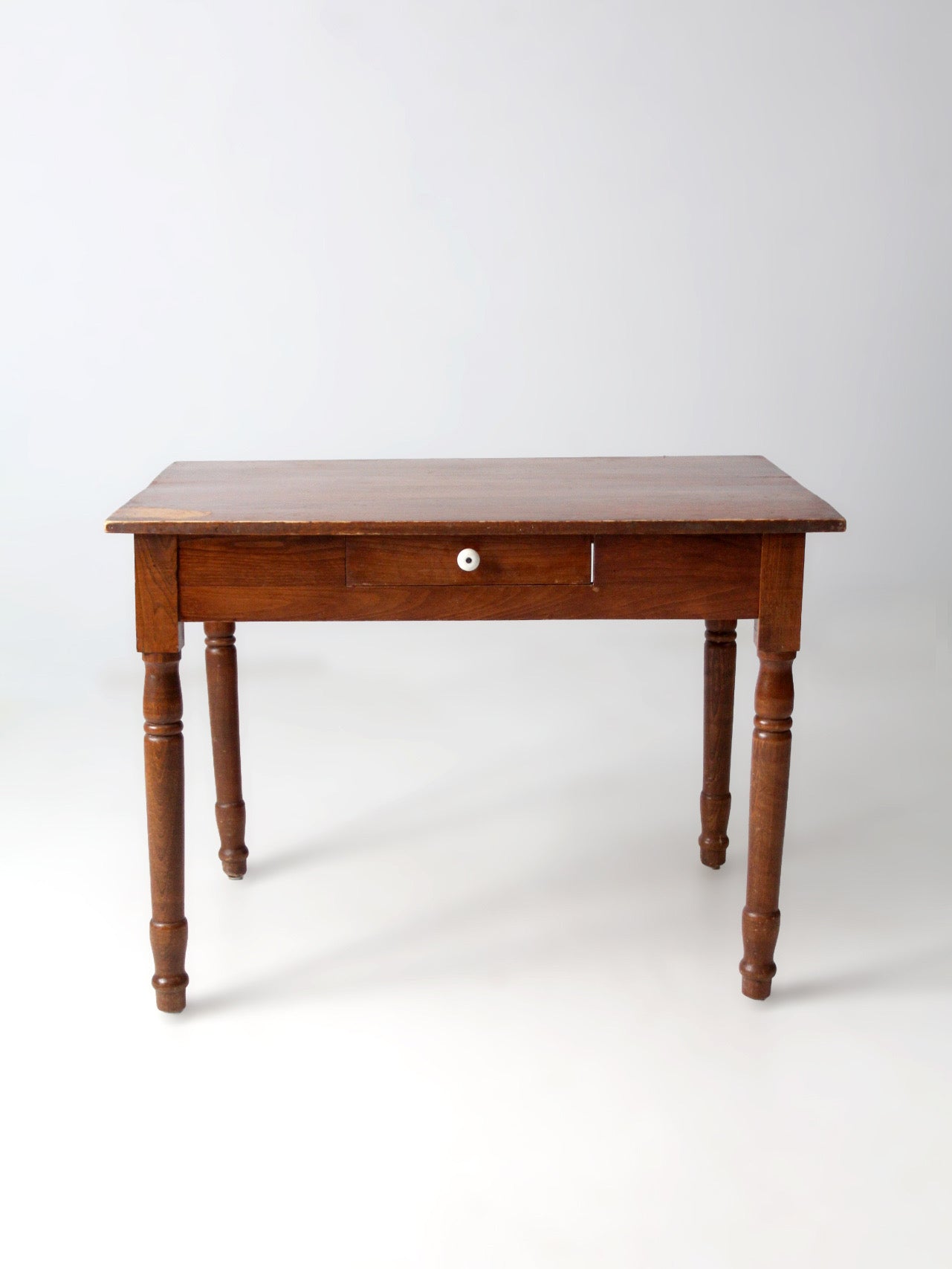 antique primitive farmhouse table with drawer