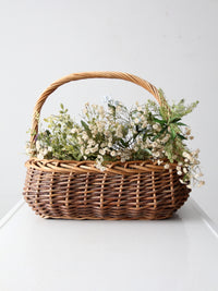 vintage wicker gathering basket