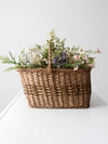 vintage wicker gathering basket