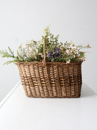 vintage wicker gathering basket