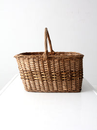 vintage wicker gathering basket
