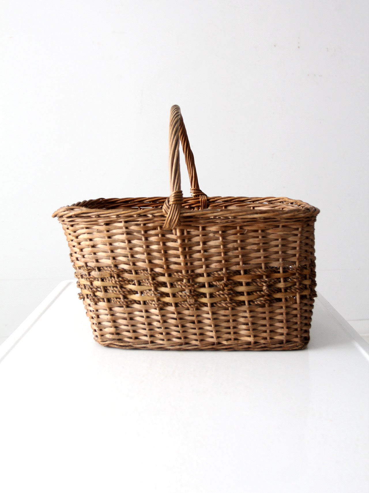 vintage wicker gathering basket