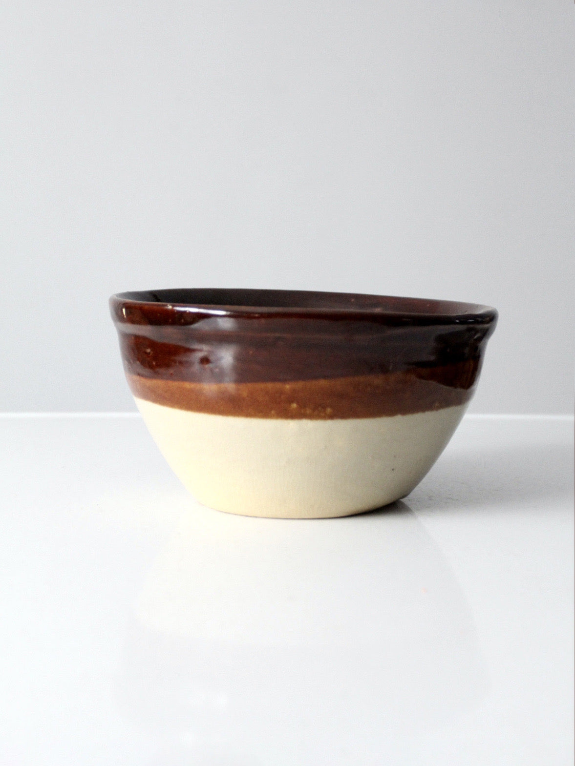 antique stoneware mixing bowl