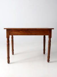 antique primitive farmhouse table with drawer
