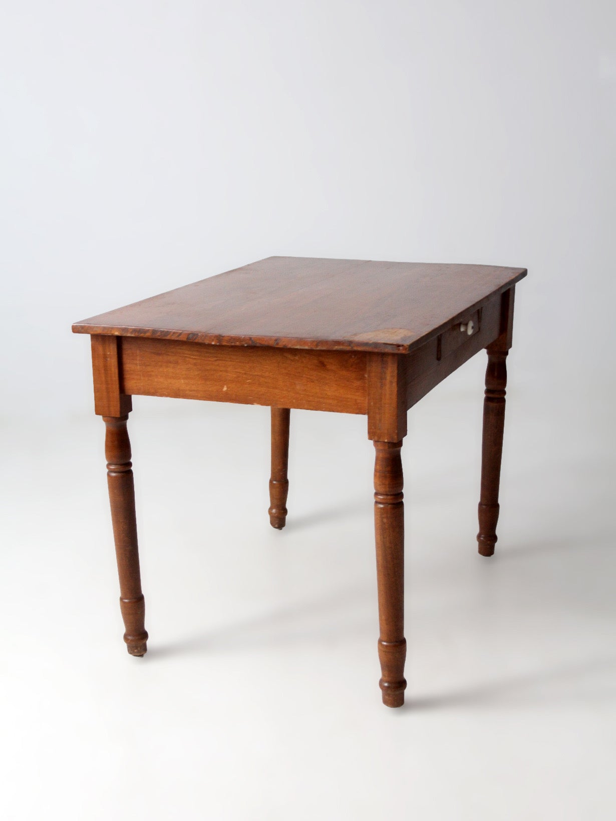 antique primitive farmhouse table with drawer