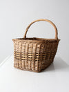 vintage wicker gathering basket