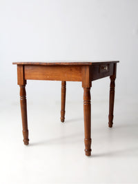 antique primitive farmhouse table with drawer