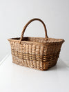vintage wicker gathering basket