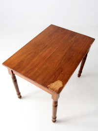 antique primitive farmhouse table with drawer