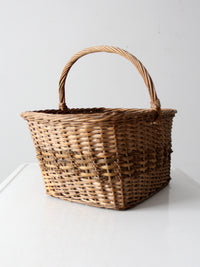 vintage wicker gathering basket
