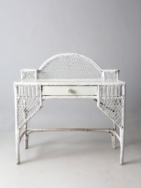 early 20th century American wicker desk with drawer
