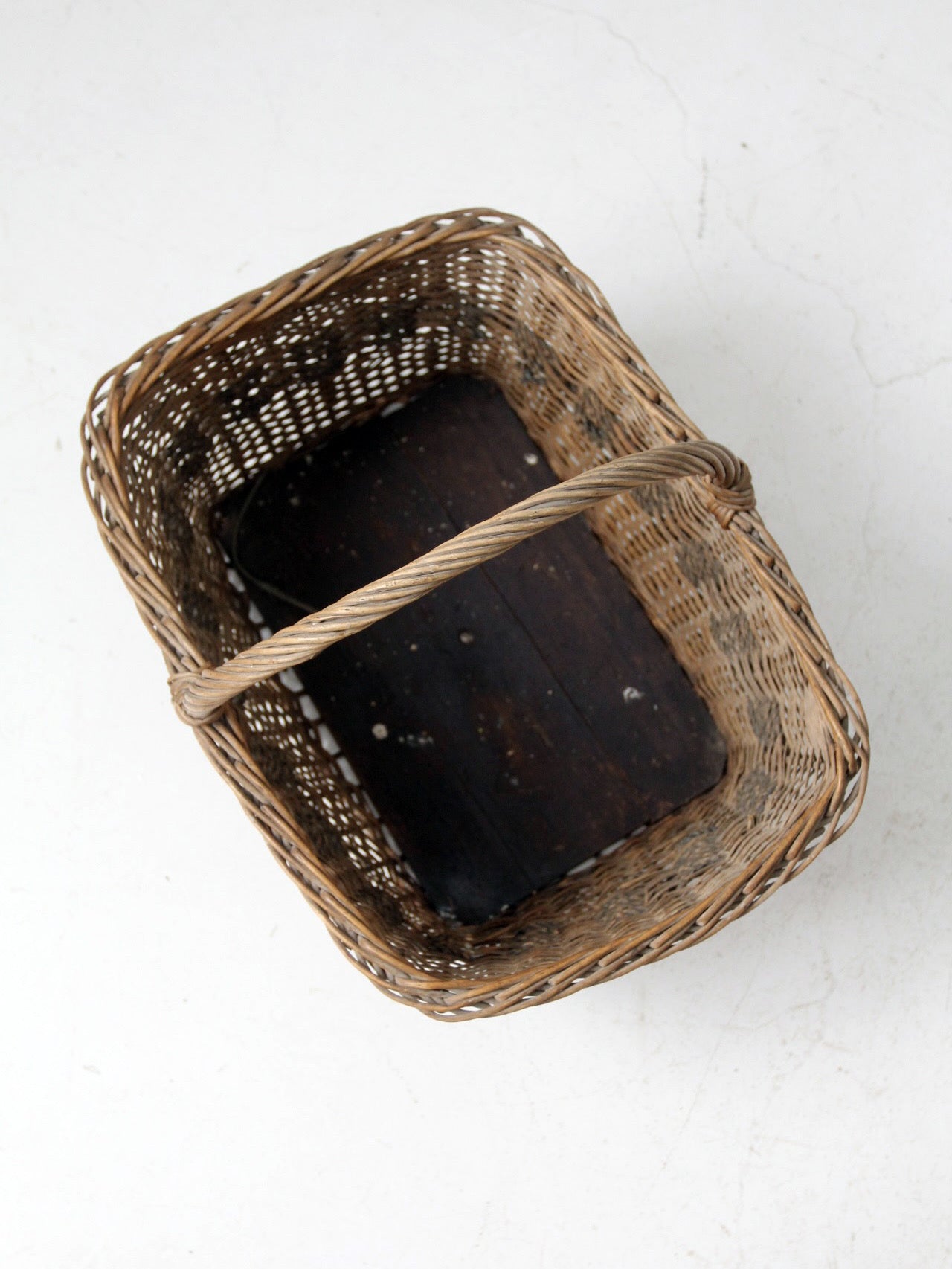 vintage wicker gathering basket