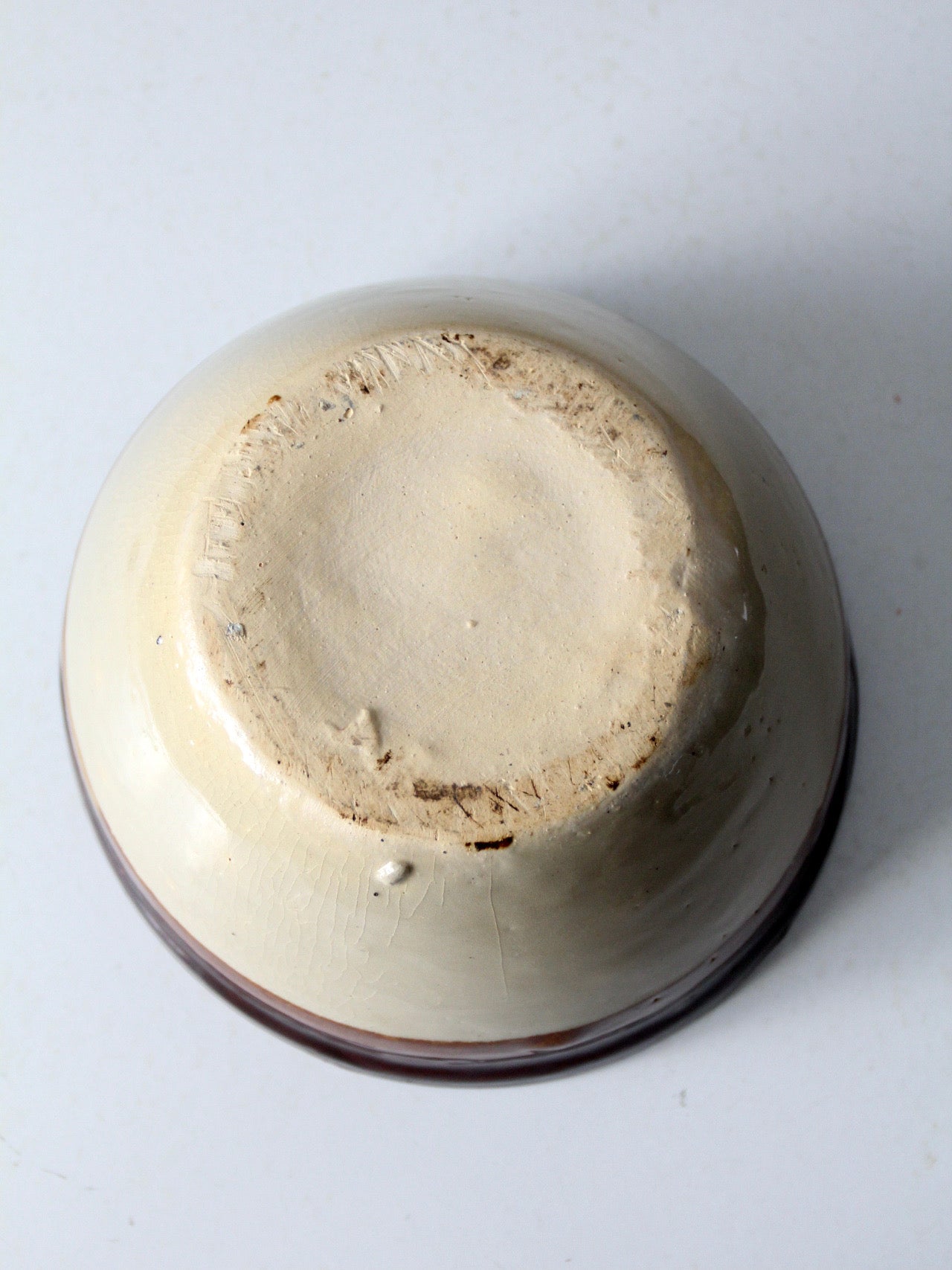 antique stoneware mixing bowl
