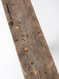 antique primitive 9-foot wood bench