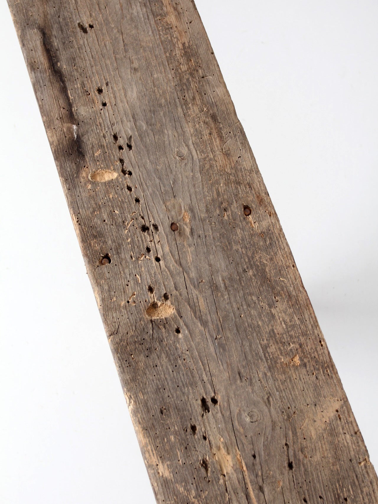 antique primitive 9-foot wood bench