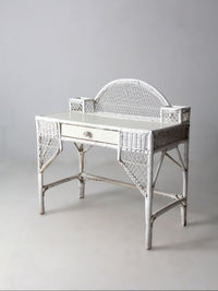 early 20th century American wicker desk with drawer